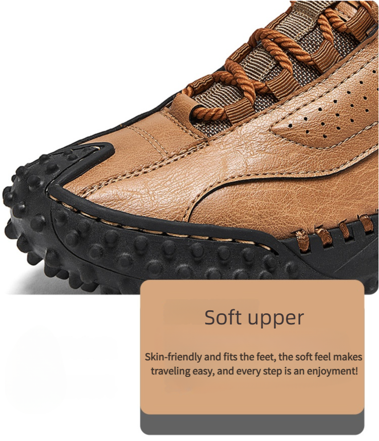 🔥 60% Off – Classic Leather Hiking Boots | Genuine leather, arch support, wide toe box, waterproof and slip-resistant